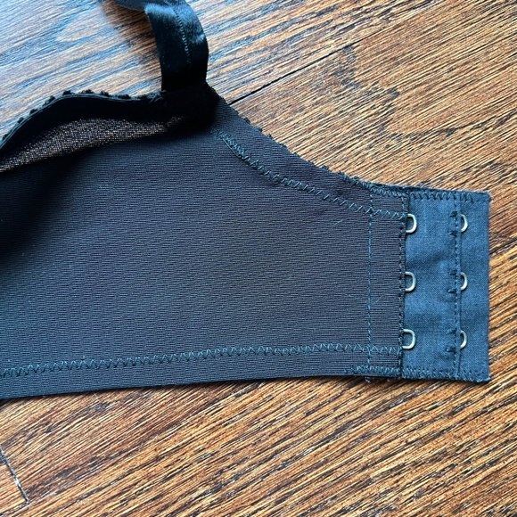 Vintage 70's-80's Edith Lances Minimizing Hand Sewn Bra Style 453 Black - Picture 14 of 16